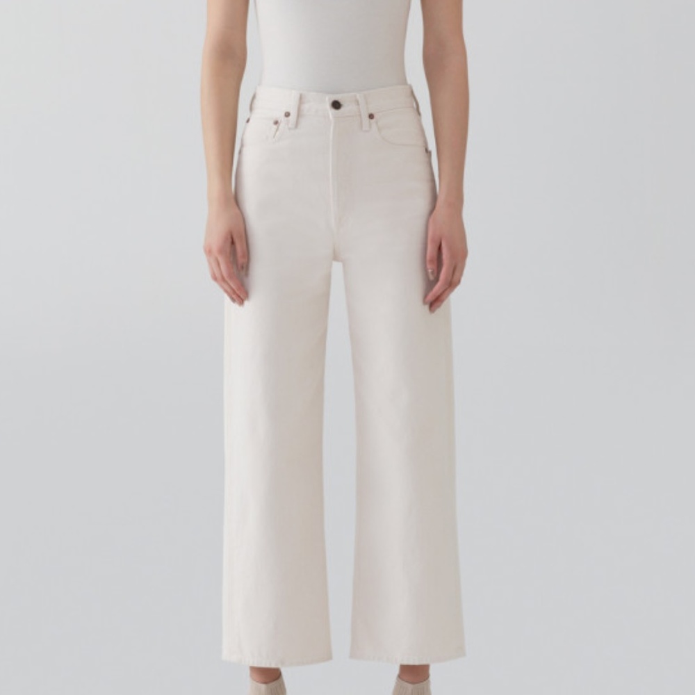 Agolde REN Hi Rise Cropped Wide Leg Jeans 25